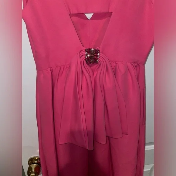 New! Sachin & Babi Katrina Cutout Bow Embellished Pink Gown 💖 Size 2 NWT! - Picture 16 of 16